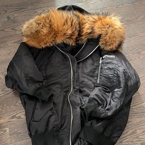 Real Fur - removable shell down filled jacket Unisex - female l-xl male L